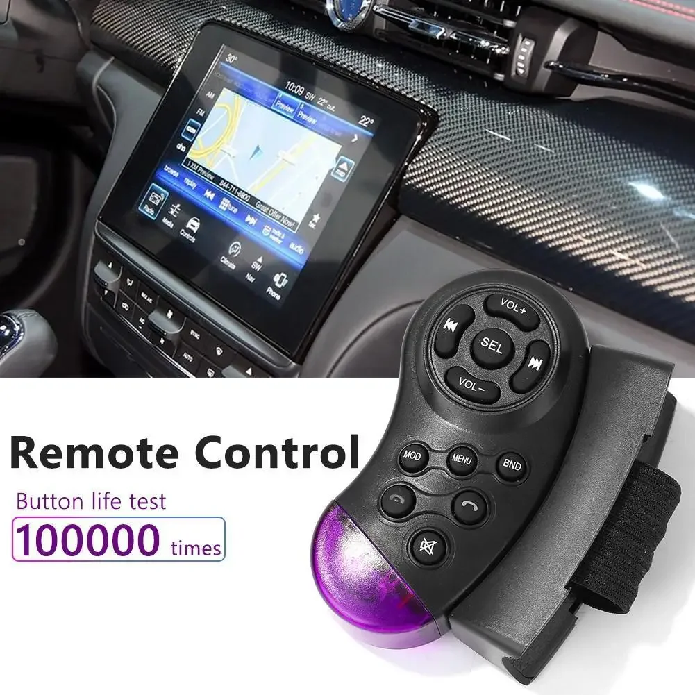 Steering Wheel Remote Control 1Key Universal Wireless For Car Music Radio DVD VCD Without Battery
