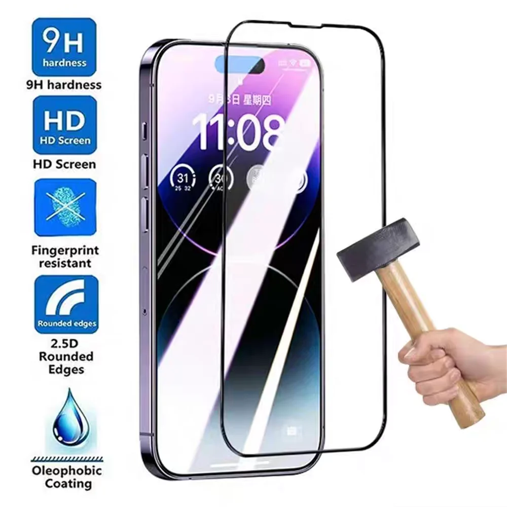 4 Stücke Für iPhone 17 Luftglas iPhone 17 16 15 14 13 12 11Pro Max Gehärtetes Glas Transparent Klar 9H Schutz Displayschutzfolie – Detail 6