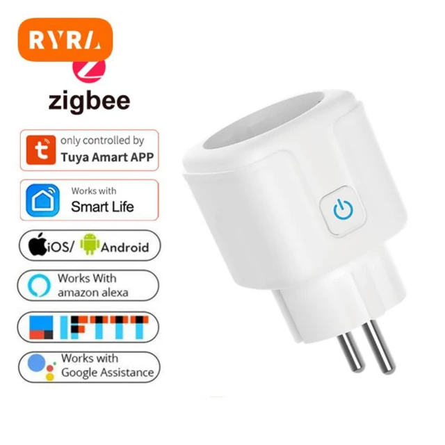 20A EU Smart Plug Tuya WIFI Bluetooth Wireless Remote Smart Socket Timer  Voice Control Home Fire Retardant PC Smart Power Socket - AliExpress