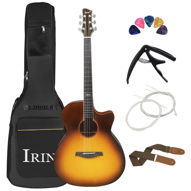 Guitare acoustique JE6 avec JEBag Capo, panneau en bois d'épicéa