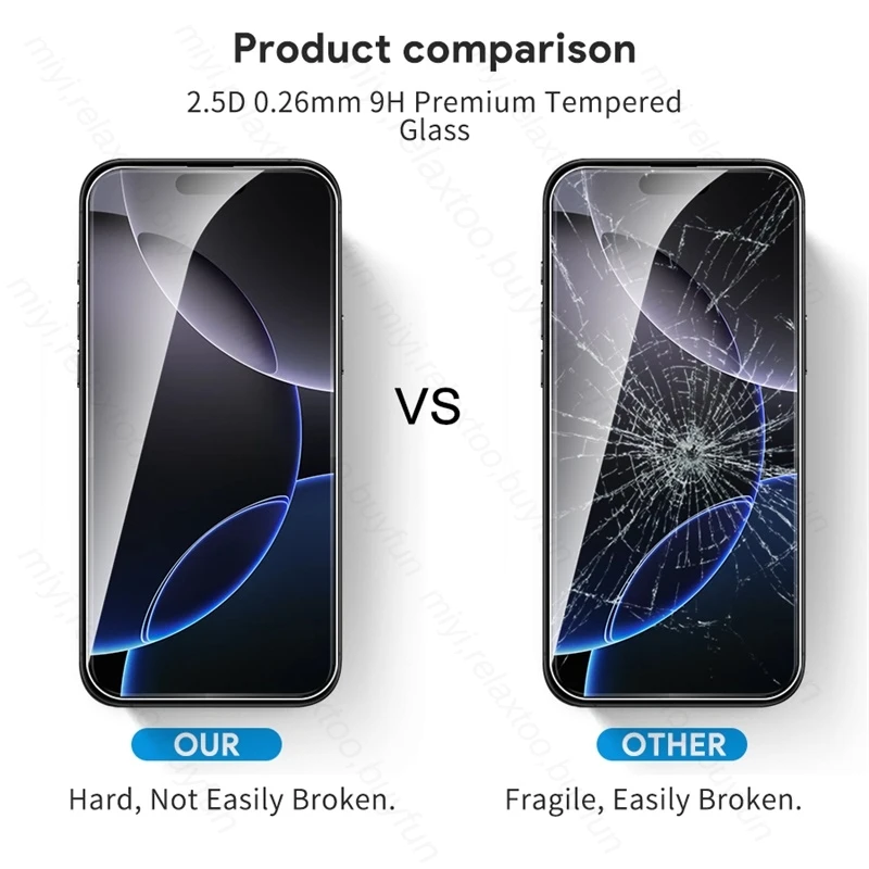 Premium 2-Pack 19D Tempered Glass Screen Protector with HD Clarity