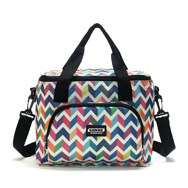 점심 토트 백 휴대용 단열 점심 어깨 음식 가방, 대형 쿨러 피크닉 가방 상자 여성 남성 보온 가방