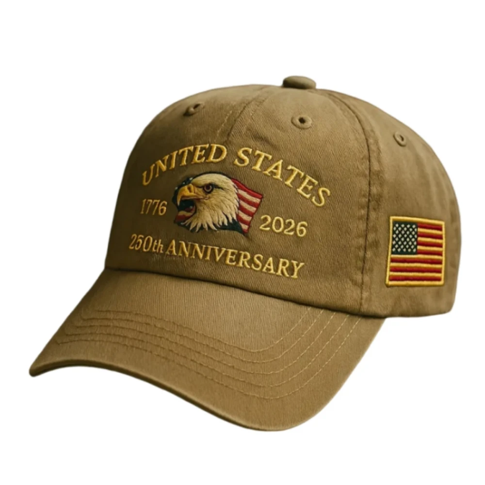Bald Eagle Cap, bequeme USA-Baseballkappe, 250-jähriges Jubiläumshut, patriotische Baseballkappe für alle Jahreszeiten, für Sommer-Familienkopfbedeckungen – Detail 9