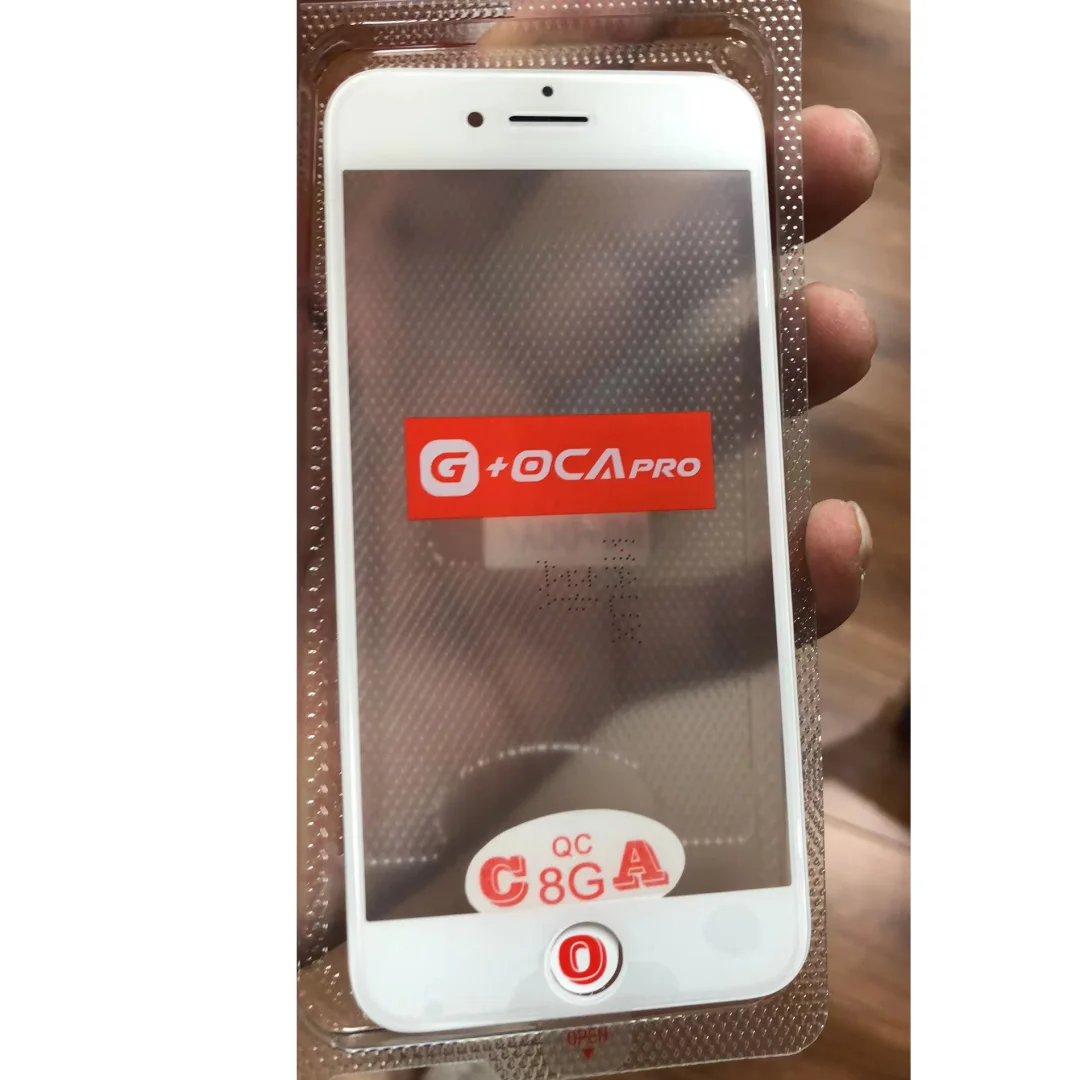 5pcs G+OCA PRO Top Cold Press 3 in 1 LCD Front Screen Glass With Frame OCA Glue + Ear Speak Mesh For 8 7 6 6s plus