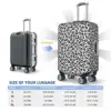 Black White Leopard Print Suitcase Cover Animale Snow Cheetah Fun Business Protection Luggage Case Vacation 6