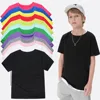 Summer Cotton T-shirts for Boys Girls Baby O-neck Short Sleeve Tops Children's Clothing Kids Solid Tees Toddler Infant Clothes 1
