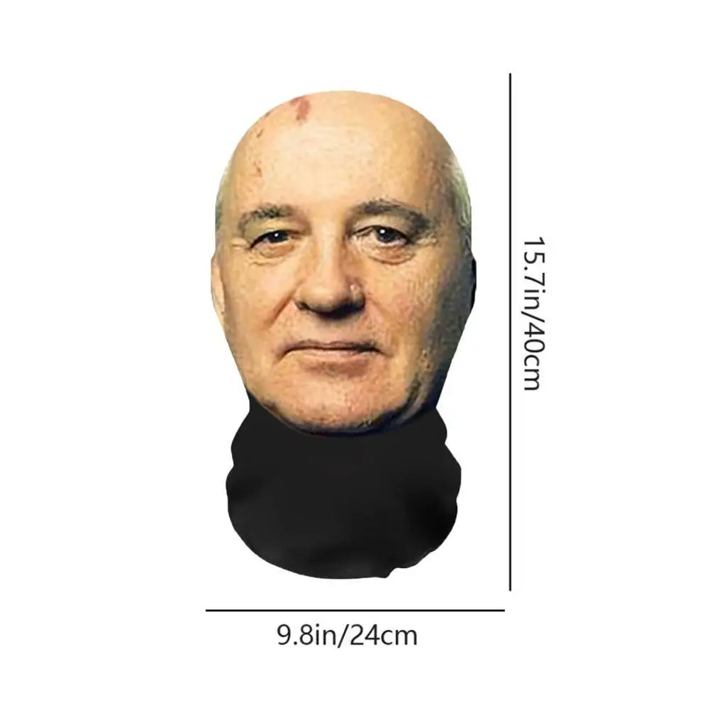 3D Printed Celebrity Face Funny Full Face Mask - Elastic Halloween Cosplay Party Props Balaclava Headcover