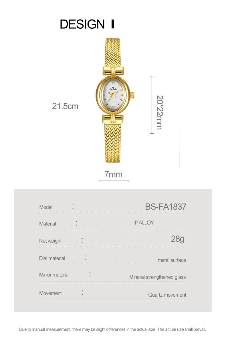 Reloj mujer elegante de pulsera con movimiento de cuarzo lujo_voghion.com