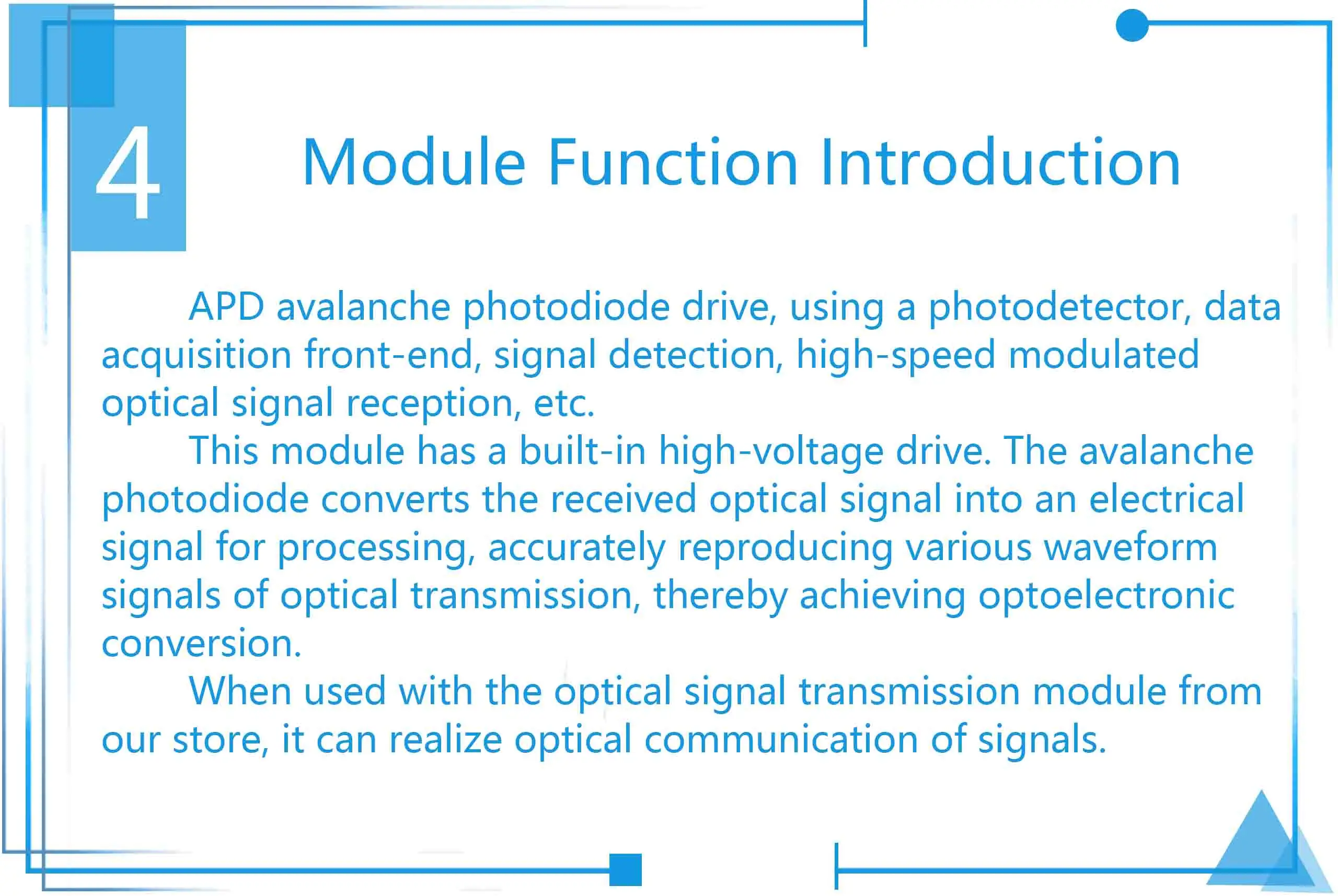 Photoelectric IV conversion amplifier module APD IV avalanche photodiode driving