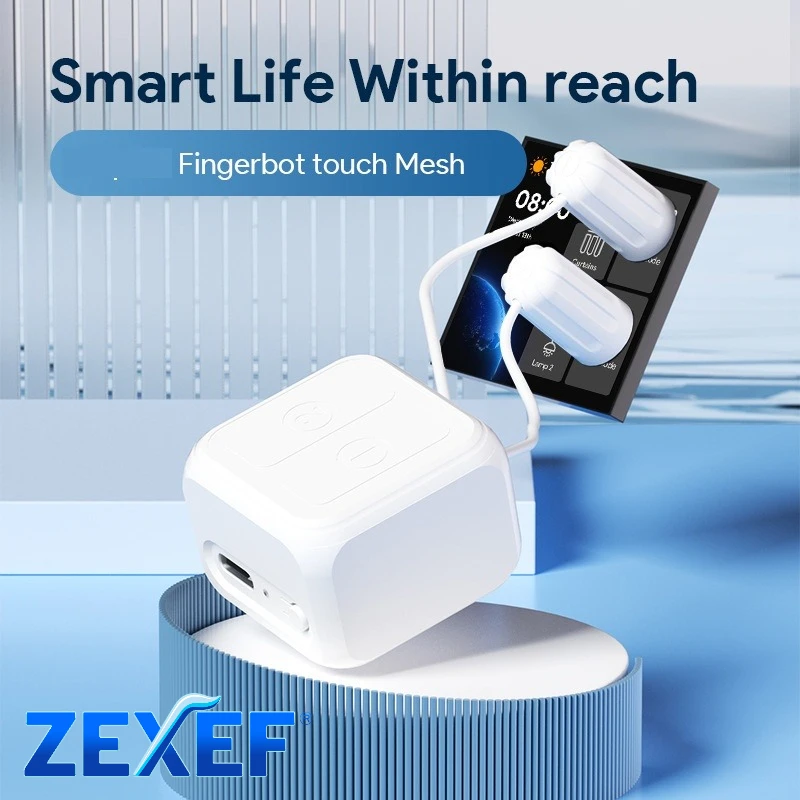 터치 스크린 용 ZEXEF Tuya Fingerbot 스마트 라이프 무선 터치 스위치 로봇 리모콘 Alexa Google 홈 음성 보조 장치와 함께 작동