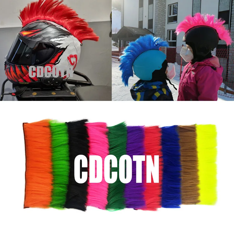 10pcs Motorcycle Electric Helmet Decorations Colorful Hair
