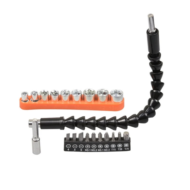 

K1KA Electric Drill Screwdriver Bit Flexible Shaft Multifunctional Universal Shaft Electric Screwdriver Extension Rod