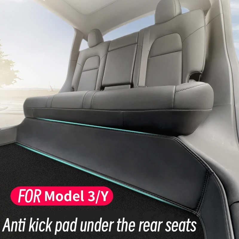 

For Tesla New Model 3+ Highland Rear Seat Anti Kick Pad Leather Protection Pad Anti Wear-resistant Mat For 2024 Model 3 Model Y