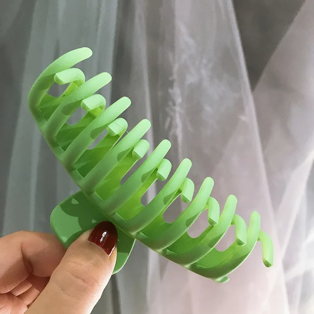 Hot Sale Solid Color Claw Clip Large Barrette Crab Hair Claws Bath Clip Ponytail Clip For Women Girls Hair Accessories Gifts A5-11cm