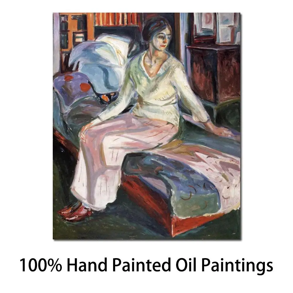 

Oil Painting Expressionism Model on The Couch Edvard Munch Hand Painted High Quality