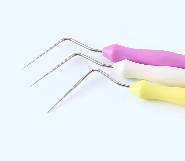3-teiliges Set AZDENT Zahnwurzelkanal-Feilen, Mikrotherapie-Sonde, Shaper, rotierende Endodontiefeile, Handfeile, Taper 02/04, für die Zahnmedizin – Detail 4