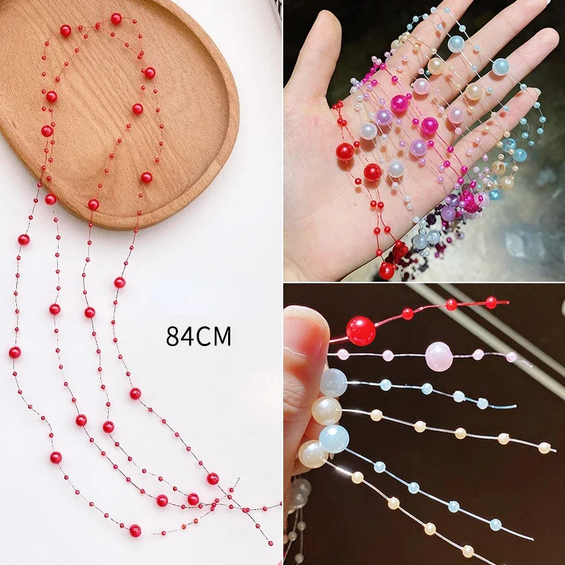 Korean Kids Pearl Braided Hair Chain Children Girls Princess Braided Rope Little Girl Headwear Hair Accessories