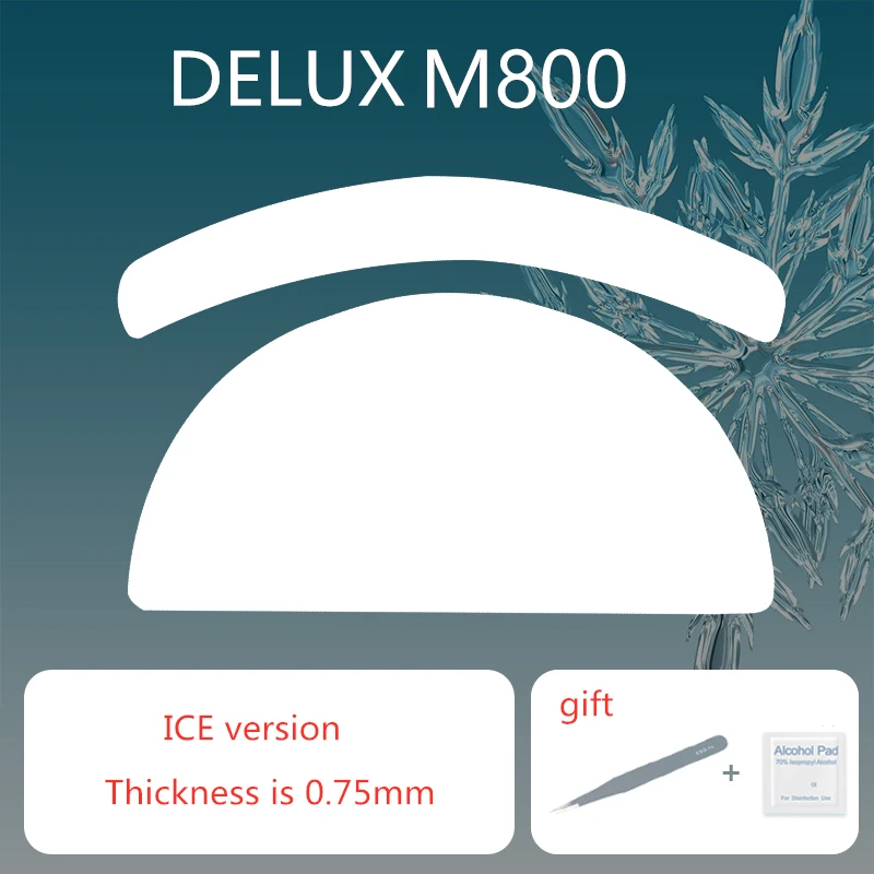 Conjunto ou Conjuntos de Patins para Delux M800 Pro Controle Velocidade Mouse Pés Versão Gelo Espessura 0.75 mm Ratos Desliza 1