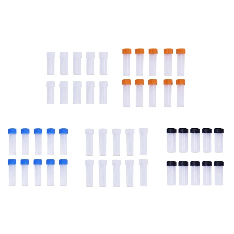 

N7MD 10pcs Sewing Needle Tube Stroage Holder Plastic Box Transparent Beads Buttons Cases Container Bottle Multi-purpose Tool