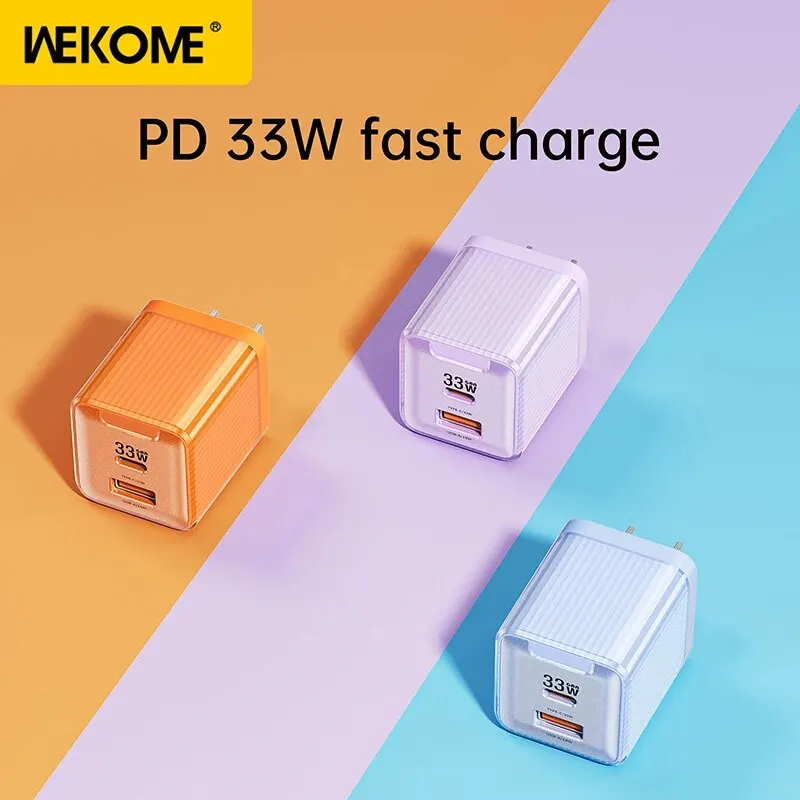 WEKOME 33W GaN Fast Charge Charger Type C High Speed USB A Charger Mini wekome-33w-gan-fast-charge-charger-type-c-high-speed-usb-a-charger-mini