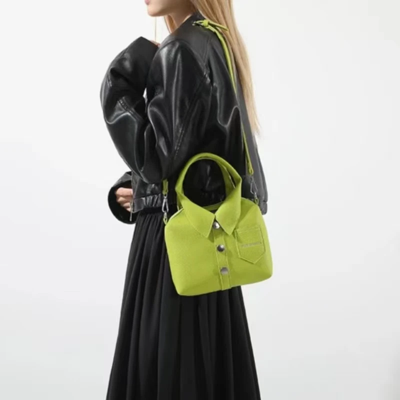 2024 new style bags stylish high-grade texture color contrast casual shoulder crossbody bagPU Designer Style Compact Top-Handle