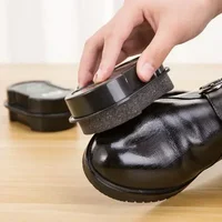 Quick Polish Double-sided Leather Shoe Brush Polish Brush Shoe Maintenance Brightening Cleaning Duster Sponge Wipe Colorless 1