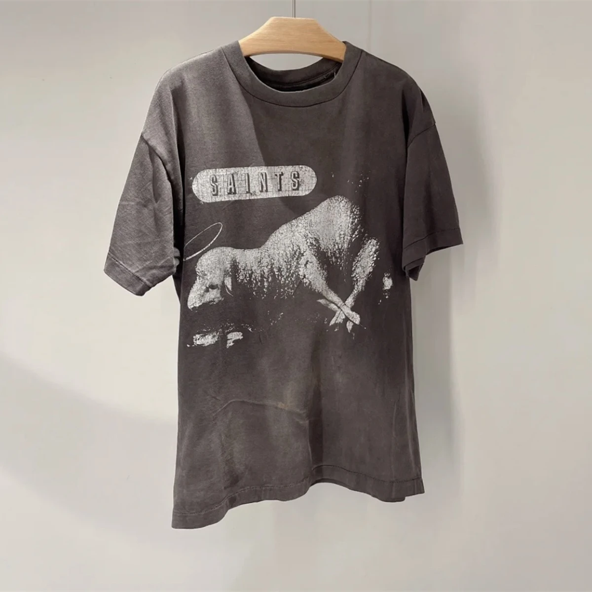 

Cooocoll Fashion Saint Michael Streetwear Tops 100% Cotton Tee Washed Old Vintage HipHop High Street Unisex T Shirt For Men