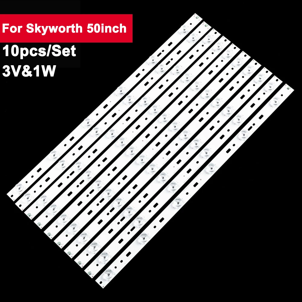 

10Pcs/Set 3V LED Backlight Strips For Skyworth 50inch SW50D06A-ZC14CG-02 K50 K50J 50S9 PPTV-50C2S TV Repair