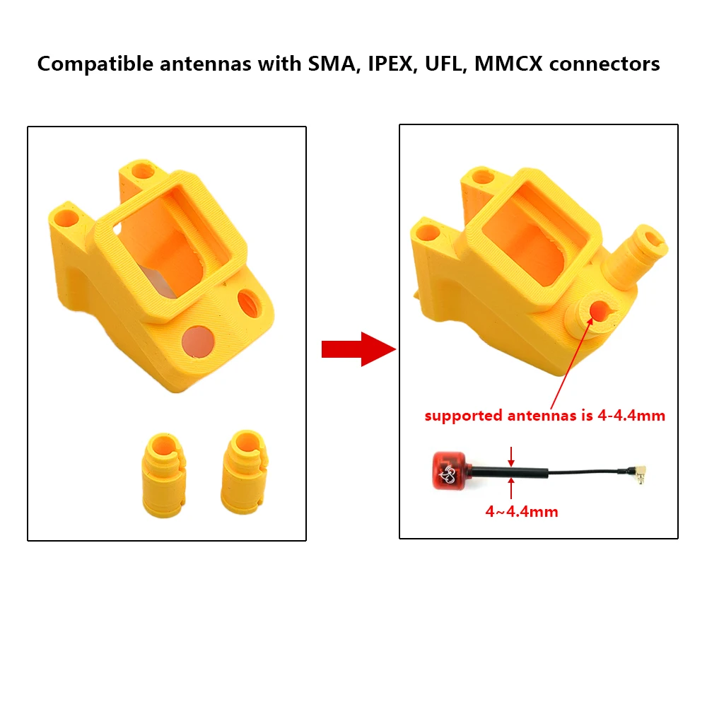 PhiSital 3D-gedruckte Teile TPU-Halterung Feste Halterung Sitz-Ersatzteil für Speedybee Mario 5 FPV Racing Drohnenrahmen – Detail 8