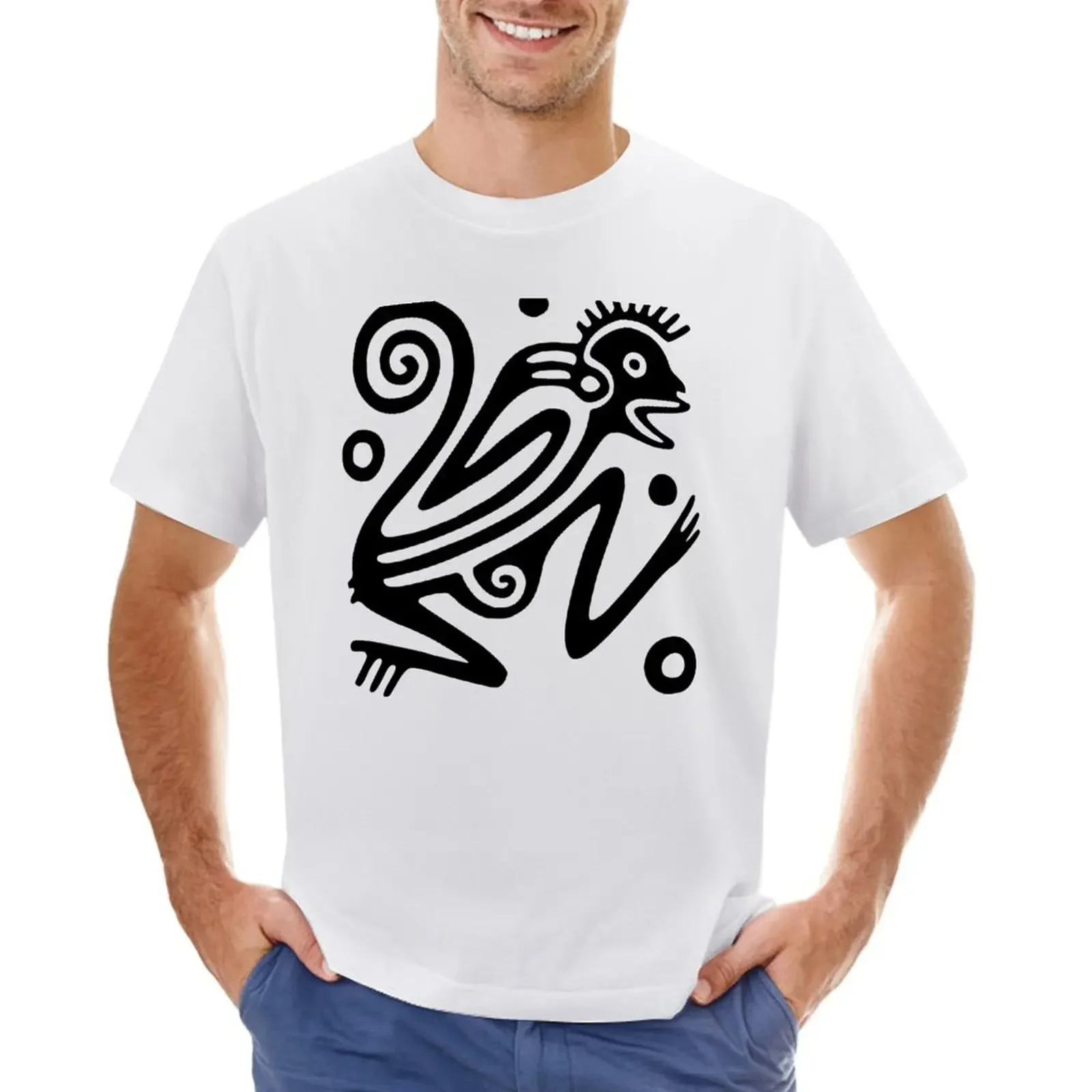 Monkey Mexico Inca Maya Aztec T-Shirt Oversize Manica Corta Tee Boys Whites Plain Mens Graphic T-Shirt Pack