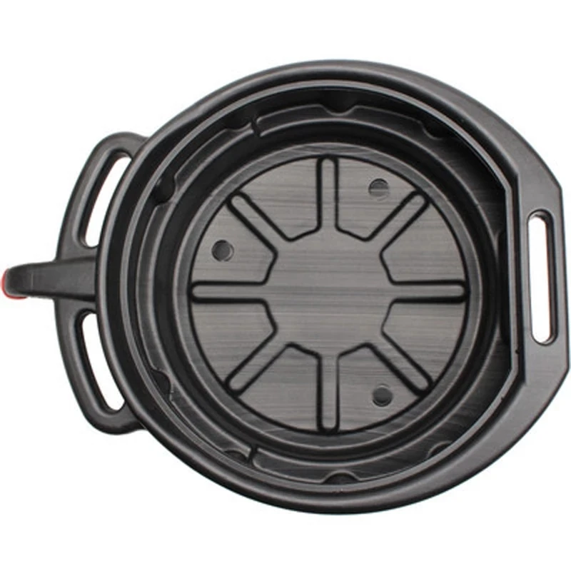 15L Oil Drain Pan Waste Engine Oil Collector Tank with Handle Gearbox Drip Tray for Car Repair Fuel Fluid Change Garage Tool