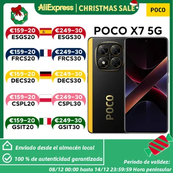 【Marca +】POCO X7 Smartphone Dimensity 7300-Ultra 6,67 "120Hz Pantalla AMOLED 45W 5110mAh 50MP Cámara IP68 Xiaomi HyperOS NFC