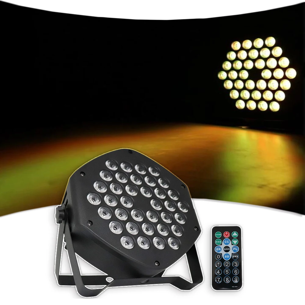 

YUER 36x3W LED Par Light RGB 3in1 DMX512 Controlled Stage Lighting For Stage Performance Party Wedding DJ Disco Show Lights