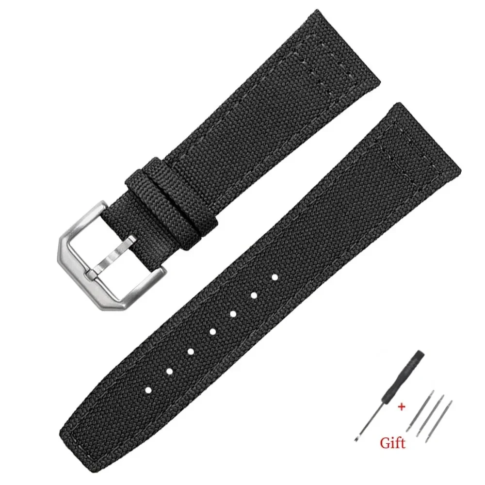 Universal Nylon Canvas Watch Strap - Business & Sport Replacement Wristband