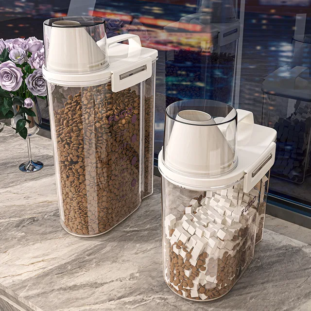 S6f65aca19a5c45e88f1b7ecea3ac087dA.jpg Sealed Cat Food Storage Bucket Vacuum Preservation Tank for Dog Food Moisture-proof and Dehumidifying Pet Dog Snack Storage Box