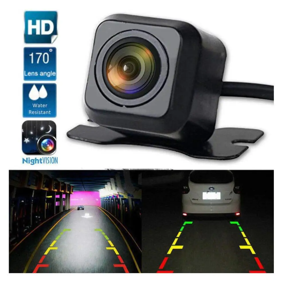 Telecamera per retromarcia per auto Visione notturna HD universale Backup Ampio inverso IP68 Impermeabile HD Angolo di parcheggio Immagine a colori 170 Telecamera T3T0