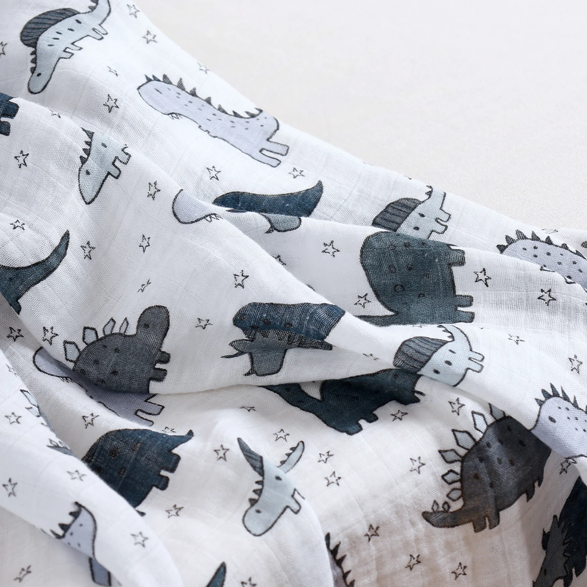 Happyflute 120*110CM  Muslin Swaddle For Newborn Bamboo Cotton Summer Blanket Bed Comforter Cute Baby Blankets 3