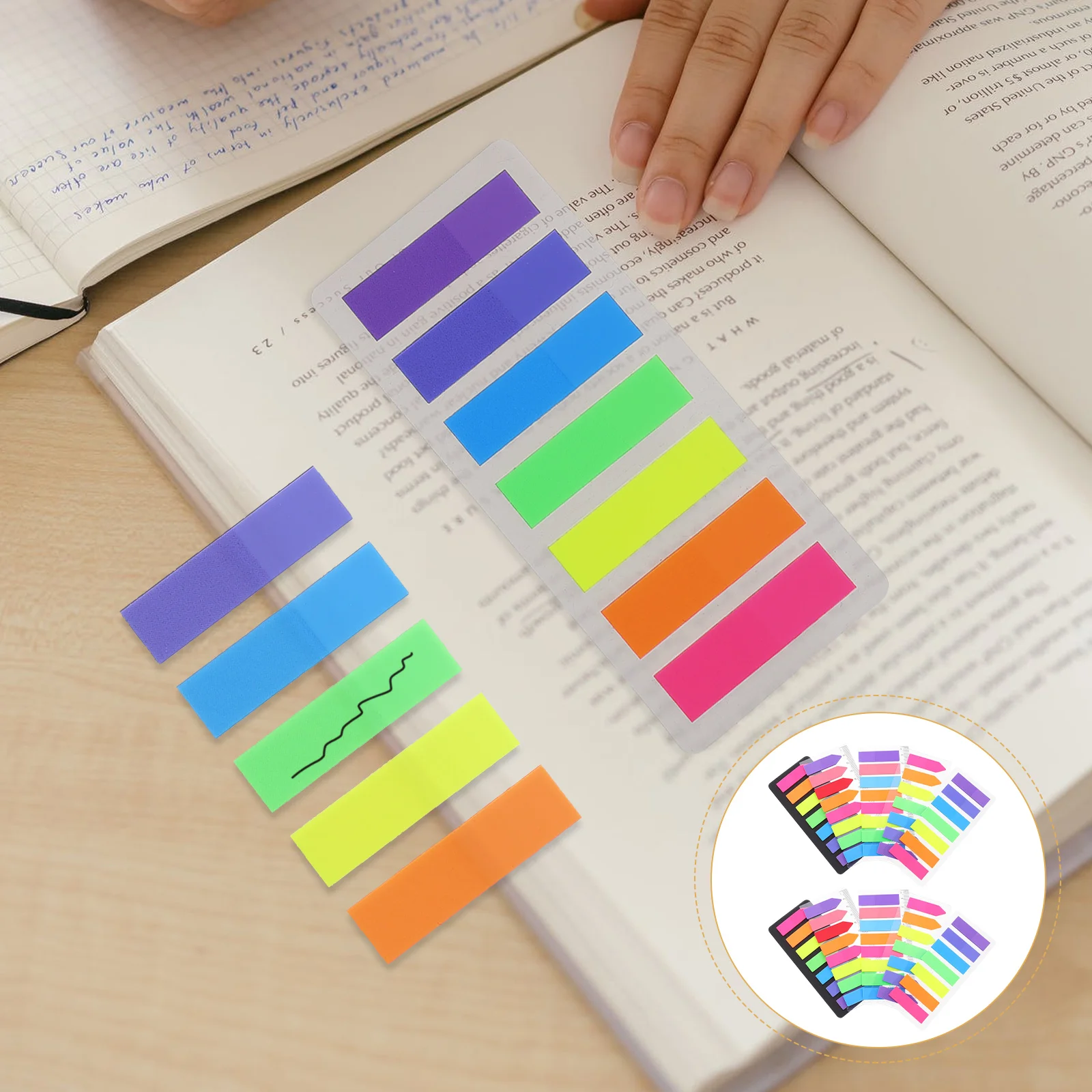 

10 Sets Fluorescent Label Arrow Stickers Sticky Page Mats Marking Tabs Blank Pvc Tool Office Guiding