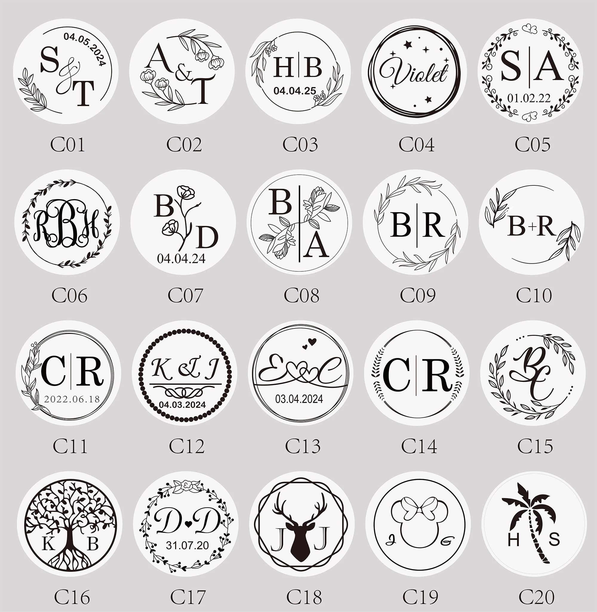 Wax Seal Stamp Rubber Stamp Kit Wax Seal Stamp Kit 35 Design And Initials Diy Wedding Kit Envelope Seal Wedding Stationery