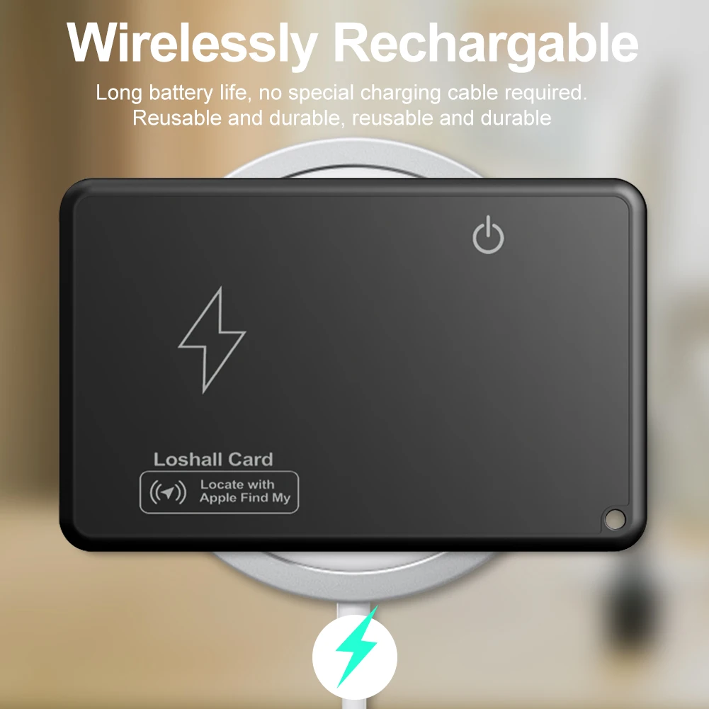 Wallet GPS Tracker Anti-loss Card Location Tracking Smart Tag For iPhone Find My Bluetooth Device Ultra-thin Card Wireless Charge IP67 gps locator anti lost tracker wallet tracker