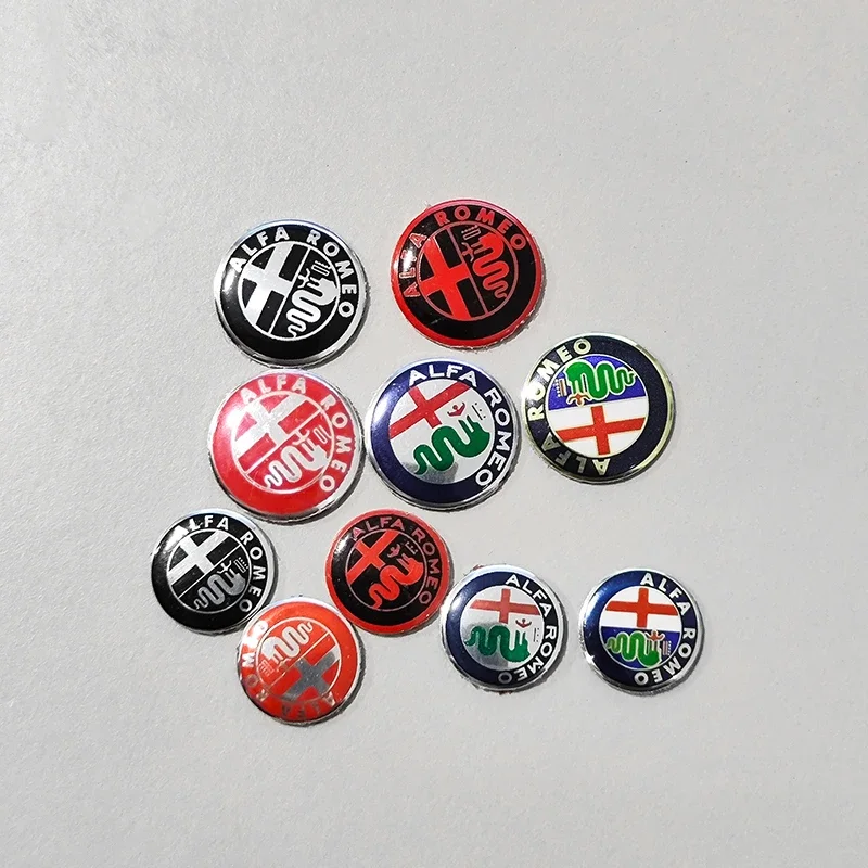11mm 14mm Car Key Emblem Stickers Auto Door Keyhole Logo Decals For Alfa Romeo Stelvio Giulia 147 156 159 Giulietta Accessories