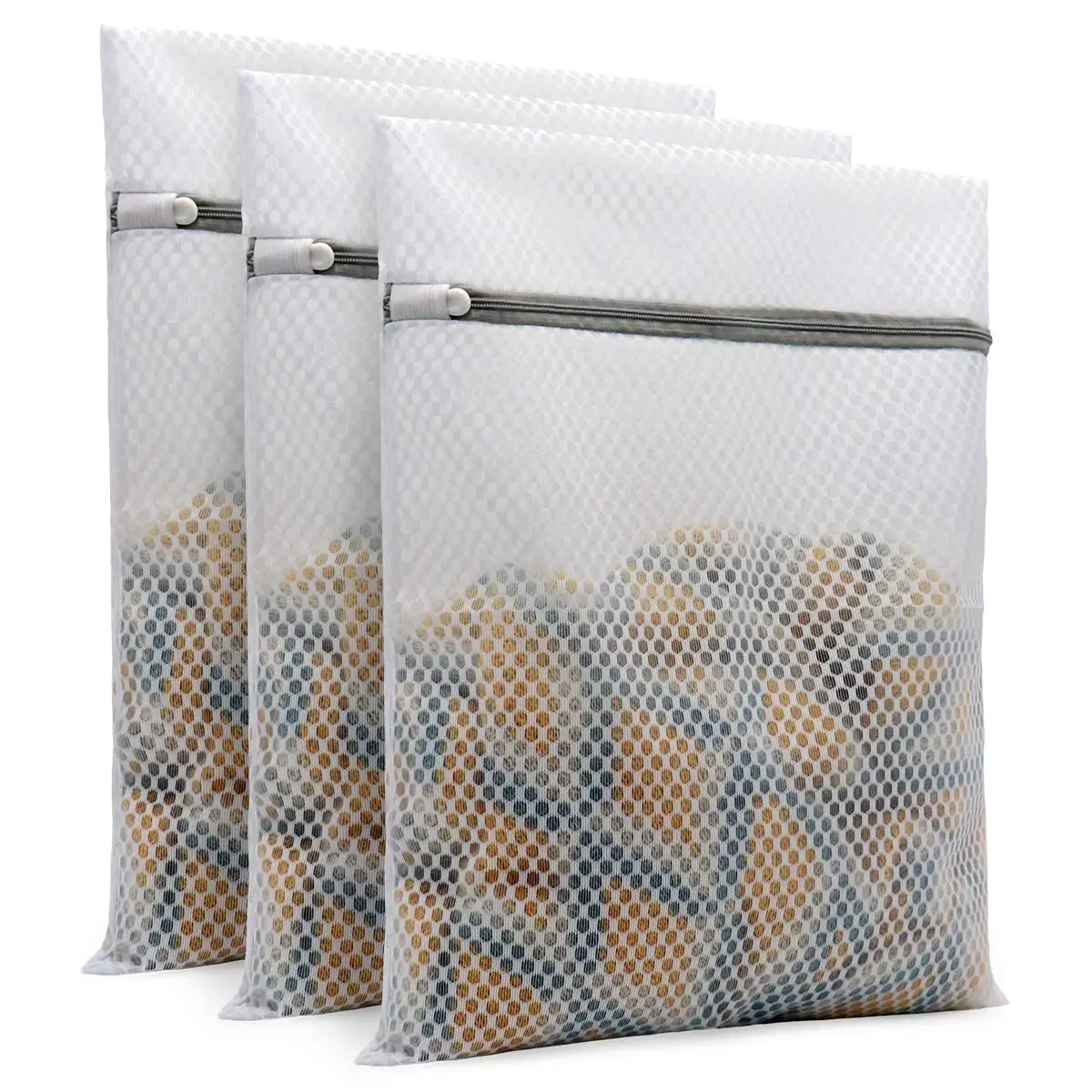 Reusable Mesh Laundry Bag for Delicates - Zippered Clothes Organizer for Travel and Everyday Use