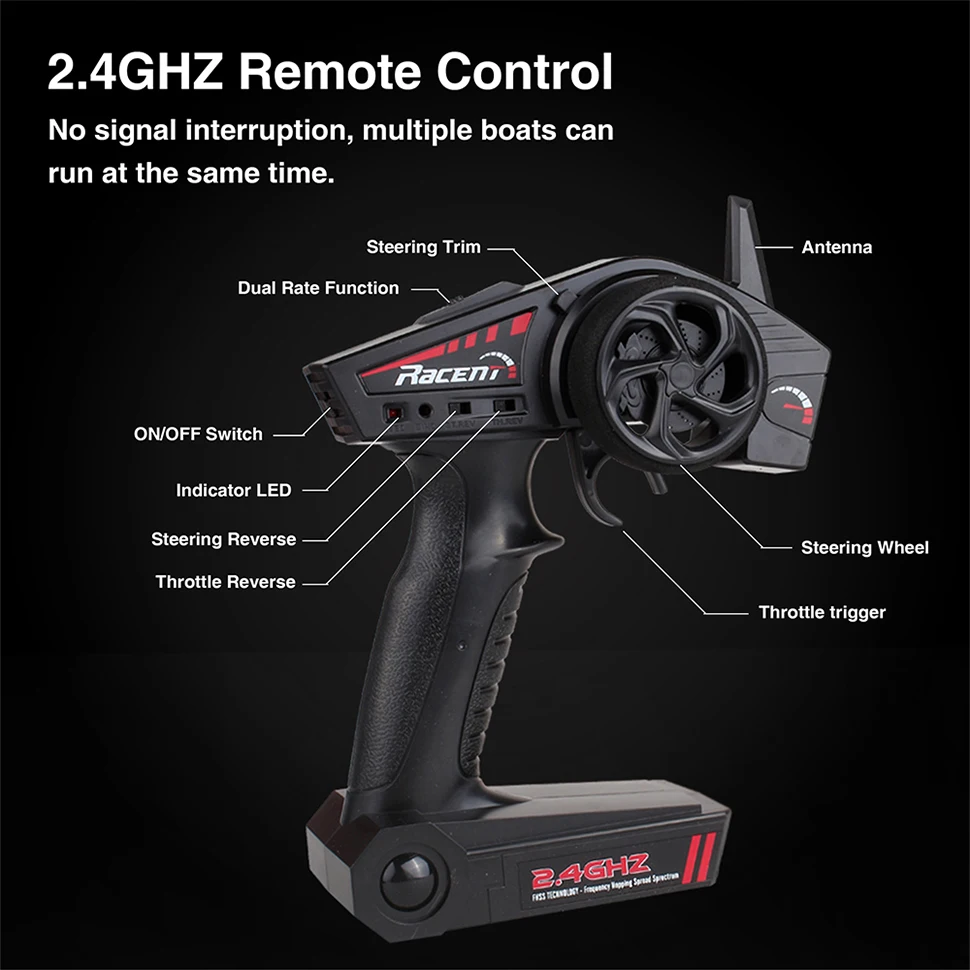 고품질 RC 보트 2.4G RTR 방수 플라스틱 스피드보트 수영장에서 놀기 좋은 크리스마스 어린이 선물 중국 도매 보트