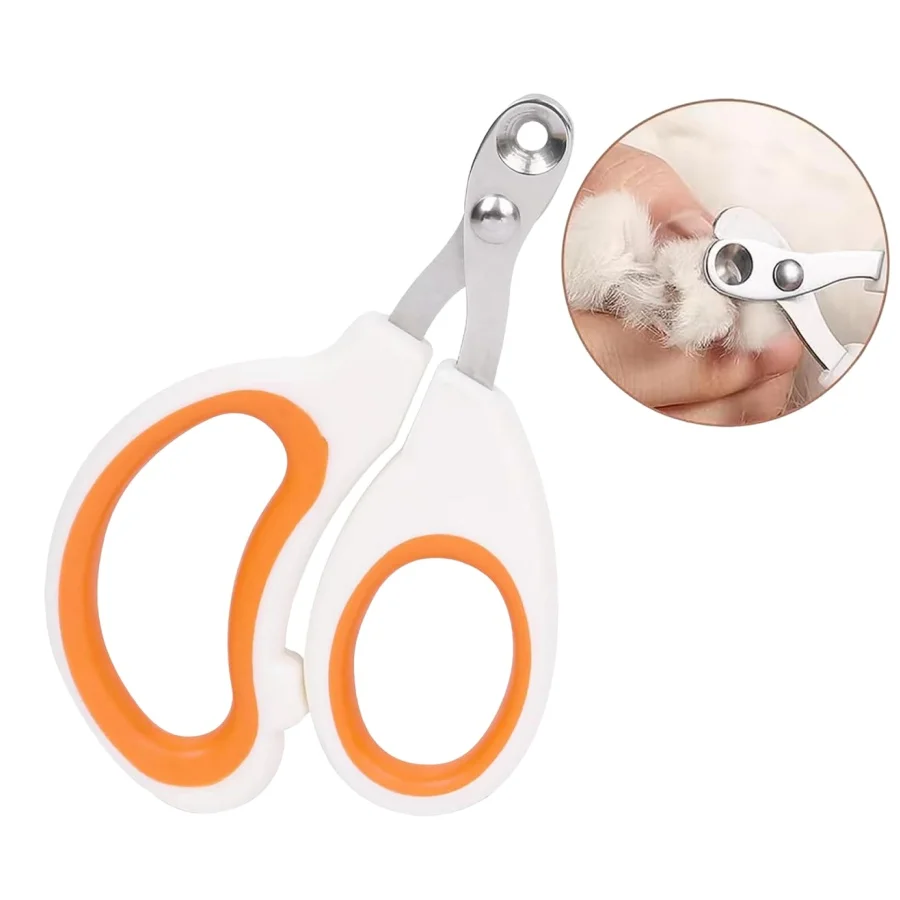 Cat Nail Clippers Circular Cut Hole Avoid Over Cutting Pet Nail Scissors Sharp Angled Blade Professional Paw Trimmer Set