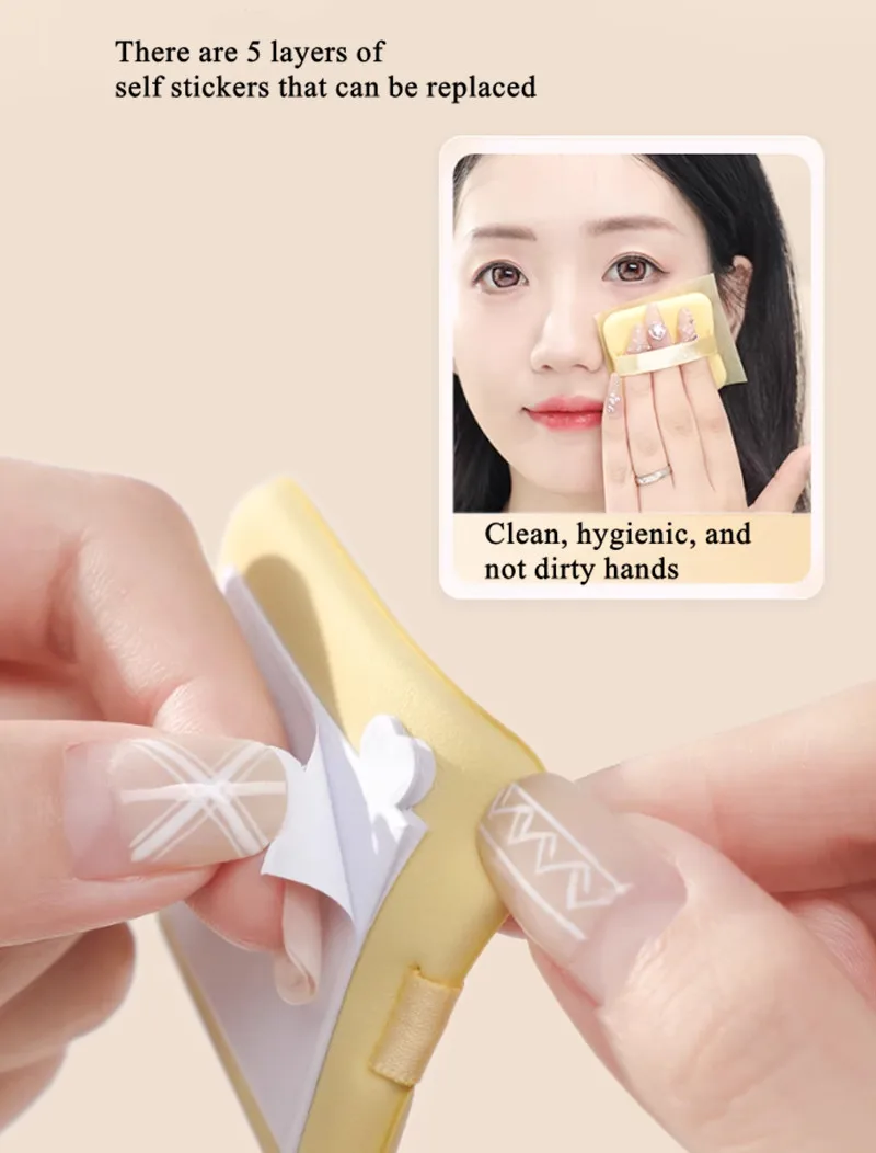 Description Picture 5 of itemGUOXIAONIU 100 Sheets Oil Blotting Paper&Powder Puff&Mirror Oil Control Makeup Setting Oil Absorbing Clear Wipes Cosmetic Tool