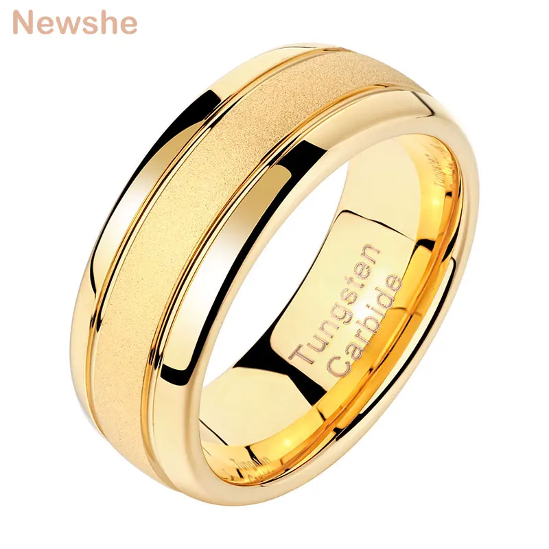 Men's Wedding Rings 8mm Tungsten Carbide Frosted Band Charm Jewelry Size 7-13 wedding rings finger rings fashion rings fashion ring gold rings