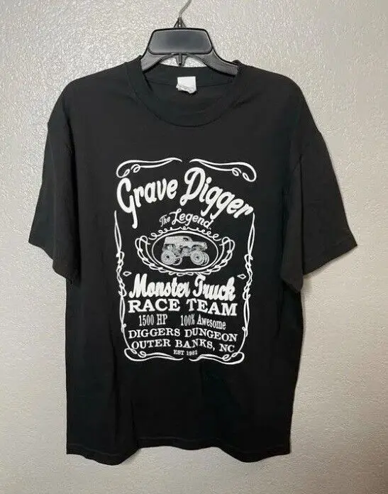 Grave Digger Monster Truck T Shirt Grandi Maniche Lunghe O Corte