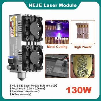 NEJE A40640/N40630/E40/E80 130W Laser Module Kits 450nm Blue Light TTL Module for Laser Engraver Wood Cutting Smarter Tool