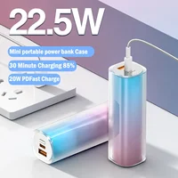 22.5W Universal Mini Small Power Bank Externall Battery Fast Charger For IPhone Samsung Huawei Portable Type C USB Charging 1