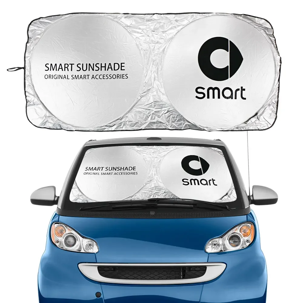 Foldable Reflective Lightweight Sunshade For Smart Fortwo Forfour 453 451 450 Car Windshield Sun Visor Cover